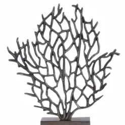 Statues & Sculptures Table Top|Contemporary^Euphoric Coral 43cm Black Metal Indoor Sculpture