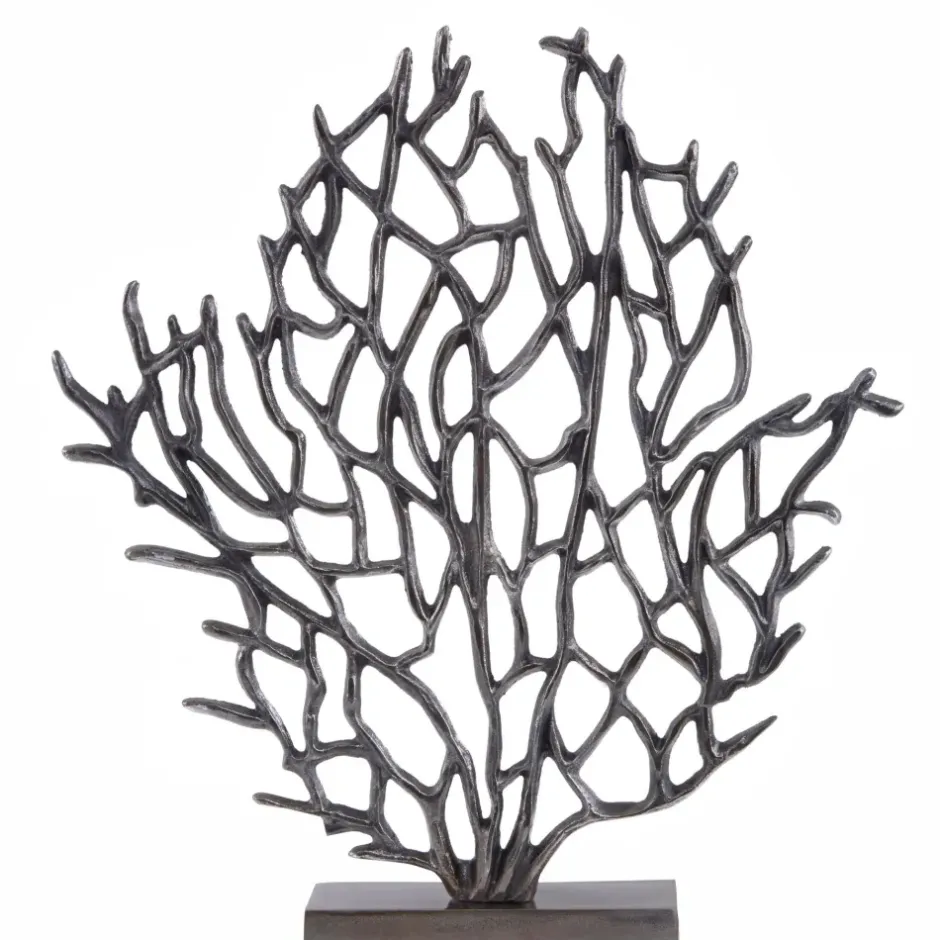 Statues & Sculptures Table Top|Contemporary^Euphoric Coral 43cm Black Metal Indoor Sculpture