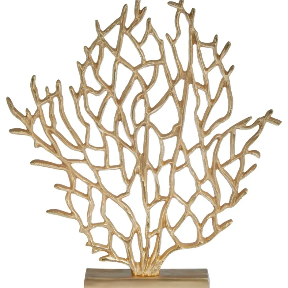 Statues & Sculptures Table Top|Contemporary^Euphoric Coral 40cm Gold Metal Indoor Sculpture