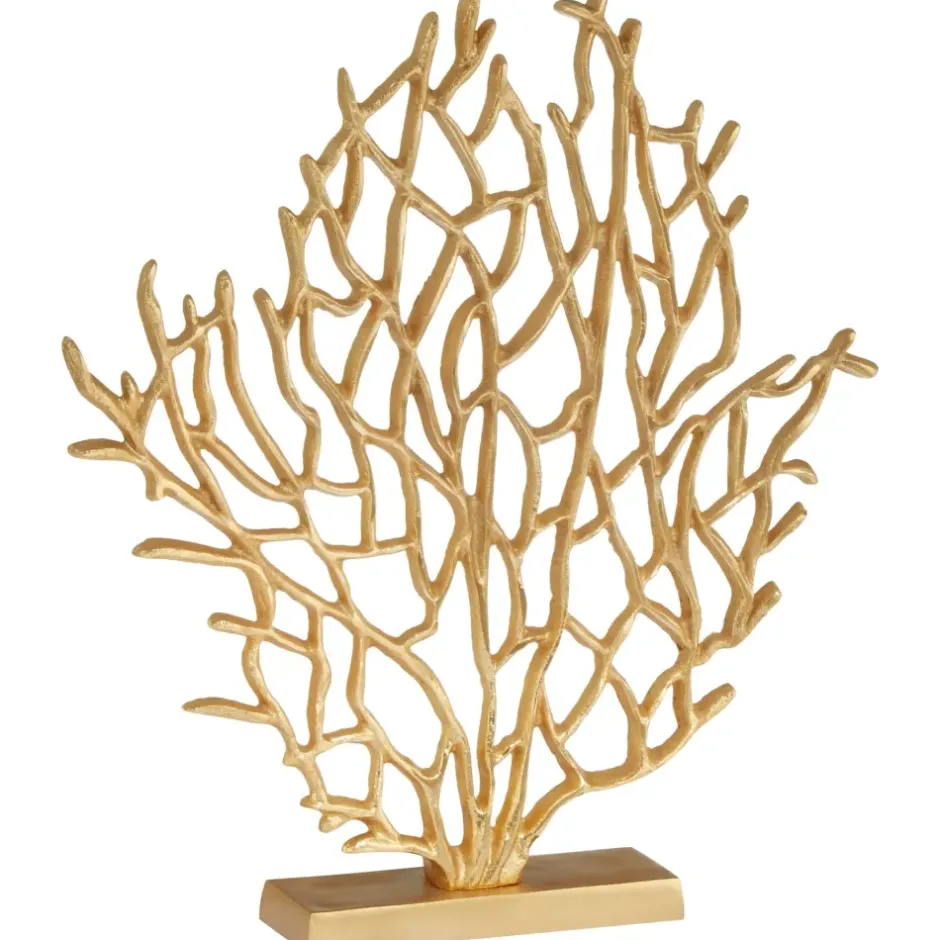 Statues & Sculptures Table Top|Contemporary^Euphoric Coral 40cm Gold Metal Indoor Sculpture