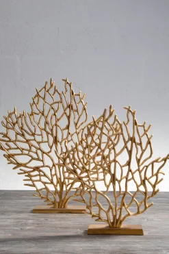 Statues & Sculptures Table Top|Contemporary^Euphoric Coral 40cm Gold Metal Indoor Sculpture
