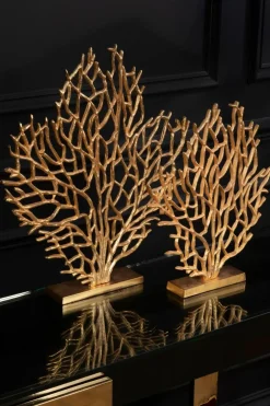 Statues & Sculptures Table Top|Contemporary^Euphoric Coral 40cm Gold Metal Indoor Sculpture