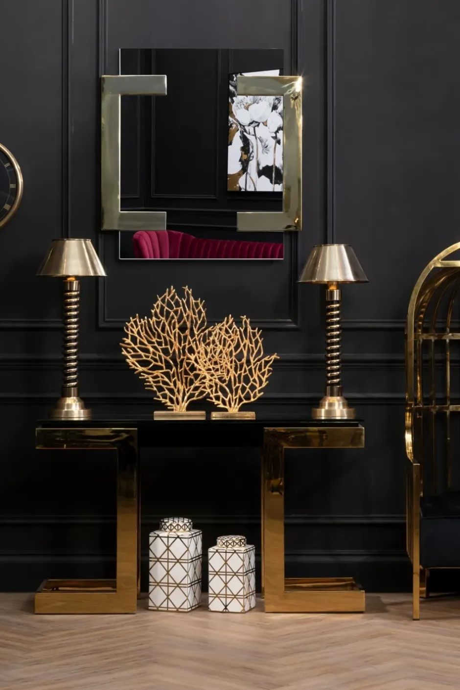 Statues & Sculptures Table Top|Contemporary^Euphoric Coral 40cm Gold Metal Indoor Sculpture