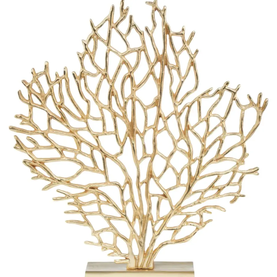 Statues & Sculptures Table Top|Contemporary^Euphoric Coral 54cm Gold Metal Indoor Sculpture