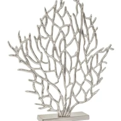 Statues & Sculptures Table Top|Contemporary^Euphoric Coral 43cm Silver Metal Indoor Sculpture