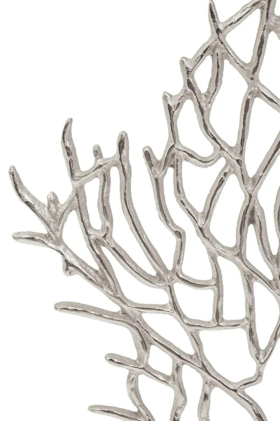 Statues & Sculptures Table Top|Contemporary^Euphoric Coral 43cm Silver Metal Indoor Sculpture