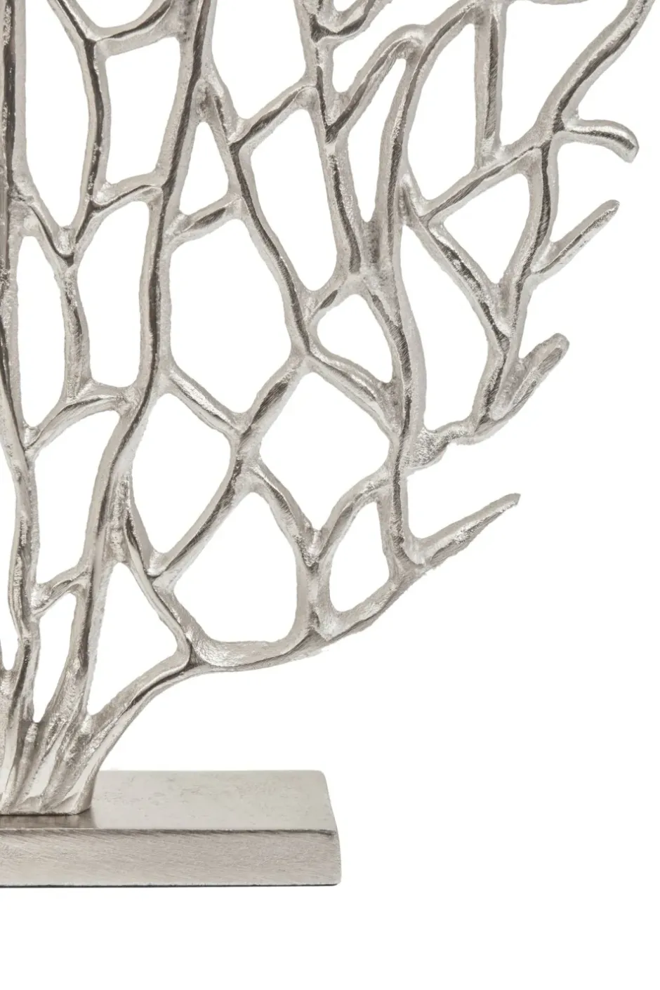 Statues & Sculptures Table Top|Contemporary^Euphoric Coral 43cm Silver Metal Indoor Sculpture
