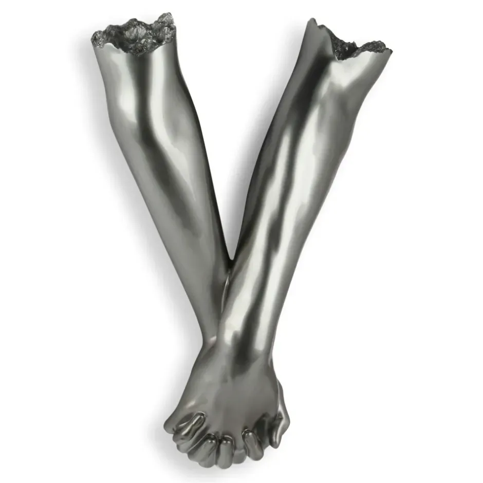Statues & Sculptures Wall Art|Contemporary^Everlasting Embrace 55cm Anthracite Resin Wall Sculpture