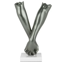 Statues & Sculptures Table Top|Contemporary^Everlasting Embrace 44cm Anthracite Resin Indoor Sculpture