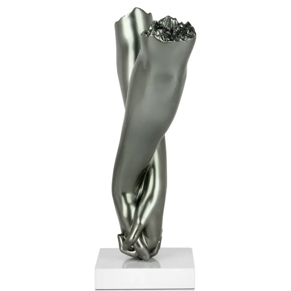 Statues & Sculptures Table Top|Contemporary^Everlasting Embrace 44cm Anthracite Resin Indoor Sculpture