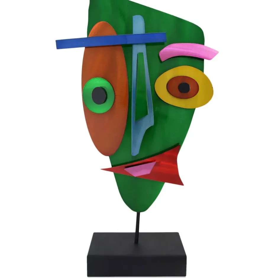 Statues & Sculptures Table Top|Abstract^Evolving Visage 59cm Abstract Metal Indoor Sculpture