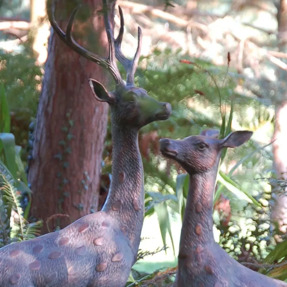 Statues & Sculptures Stags & Deers^Extra Large Stag & Doe Deer Bronze Garden Statues