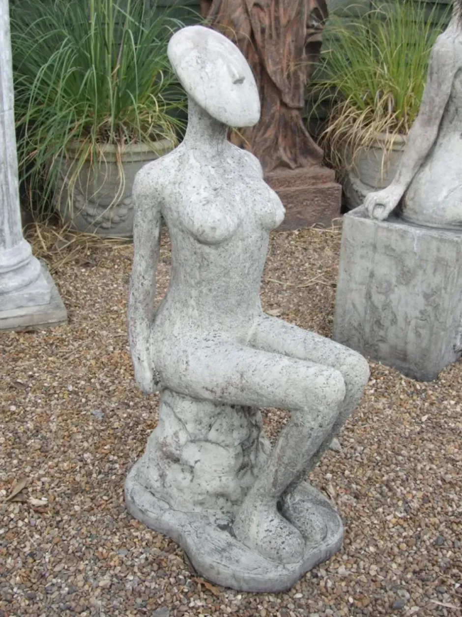 Statues & Sculptures Modern^Fadila 100cm Modern Stone Garden Statue