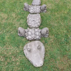 Statues & Sculptures Reptiles^Five Piece Crocodile Stone Garden Ornament