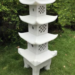 Statues & Sculptures Pagodas^Five Tier Japanese Pagoda Lantern Marble Garden Ornament