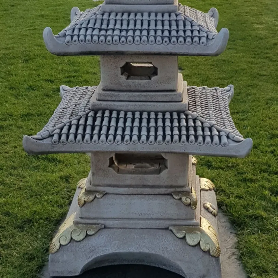 Statues & Sculptures Pagodas^Five Tier Japanese Pagoda Lantern Stone Garden Ornament