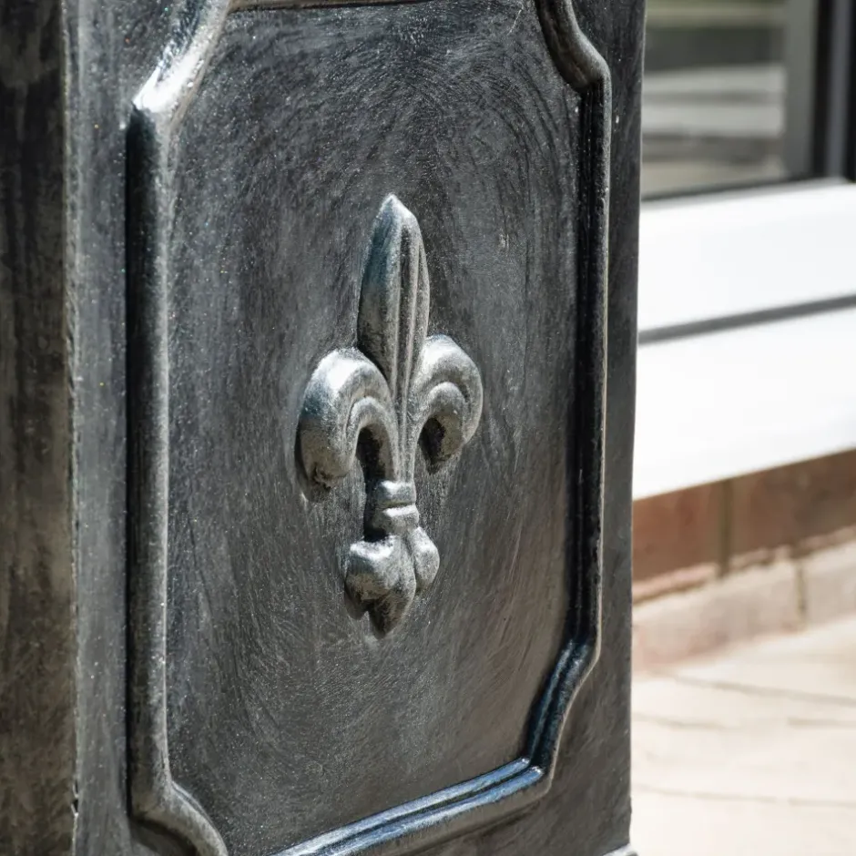 Statues & Sculptures Square^Fleur-De-Lis Metal Garden Planter