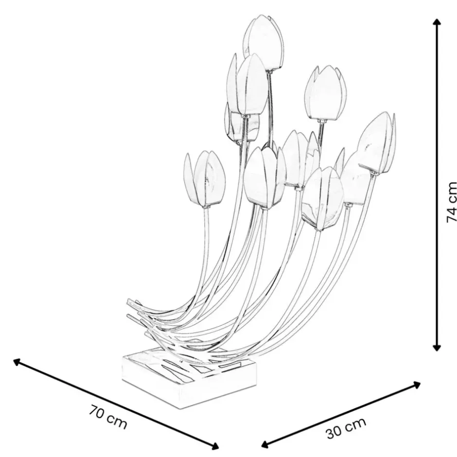 Statues & Sculptures Table Top|Contemporary^Floral Symphony 74cm Metal Indoor Sculpture