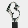 Statues & Sculptures Table Top|Floor Standing^Flow Motion 96cm Silver Metal Indoor Sculpture v3