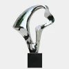 Statues & Sculptures Table Top|Floor Standing^Flow Motion 90cm Silver Metal Indoor Sculpture v2