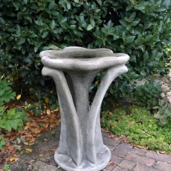 Statues & Sculptures Bird Baths^Flower Design Stone Garden Bird Bath