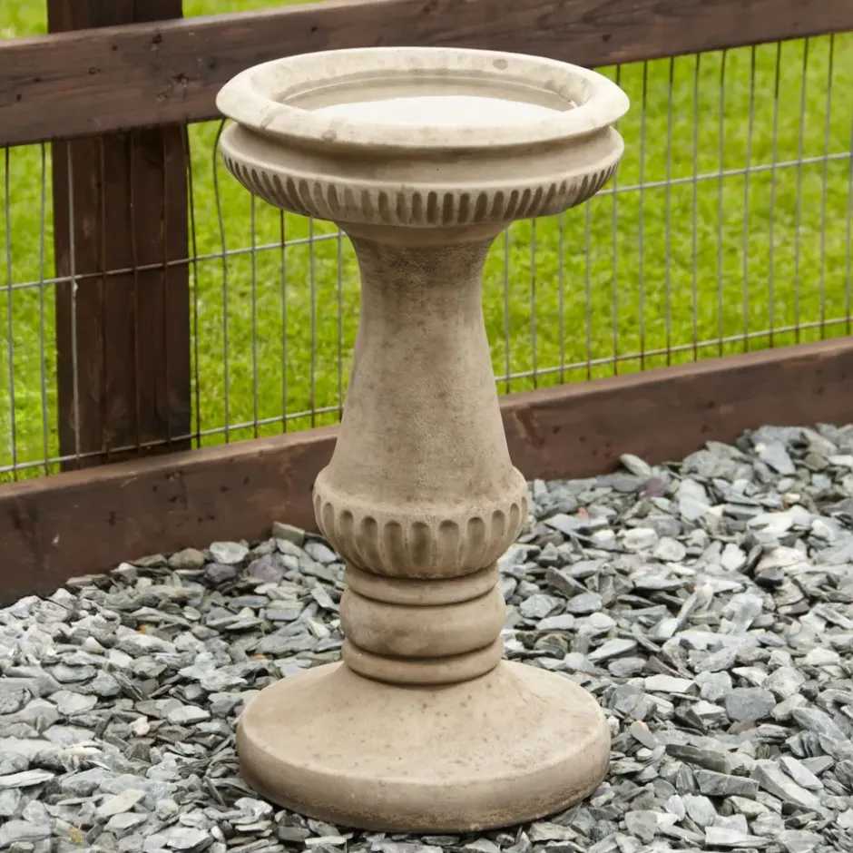 Statues & Sculptures Bird Baths^Fluted Design Stone Garden Birdbath