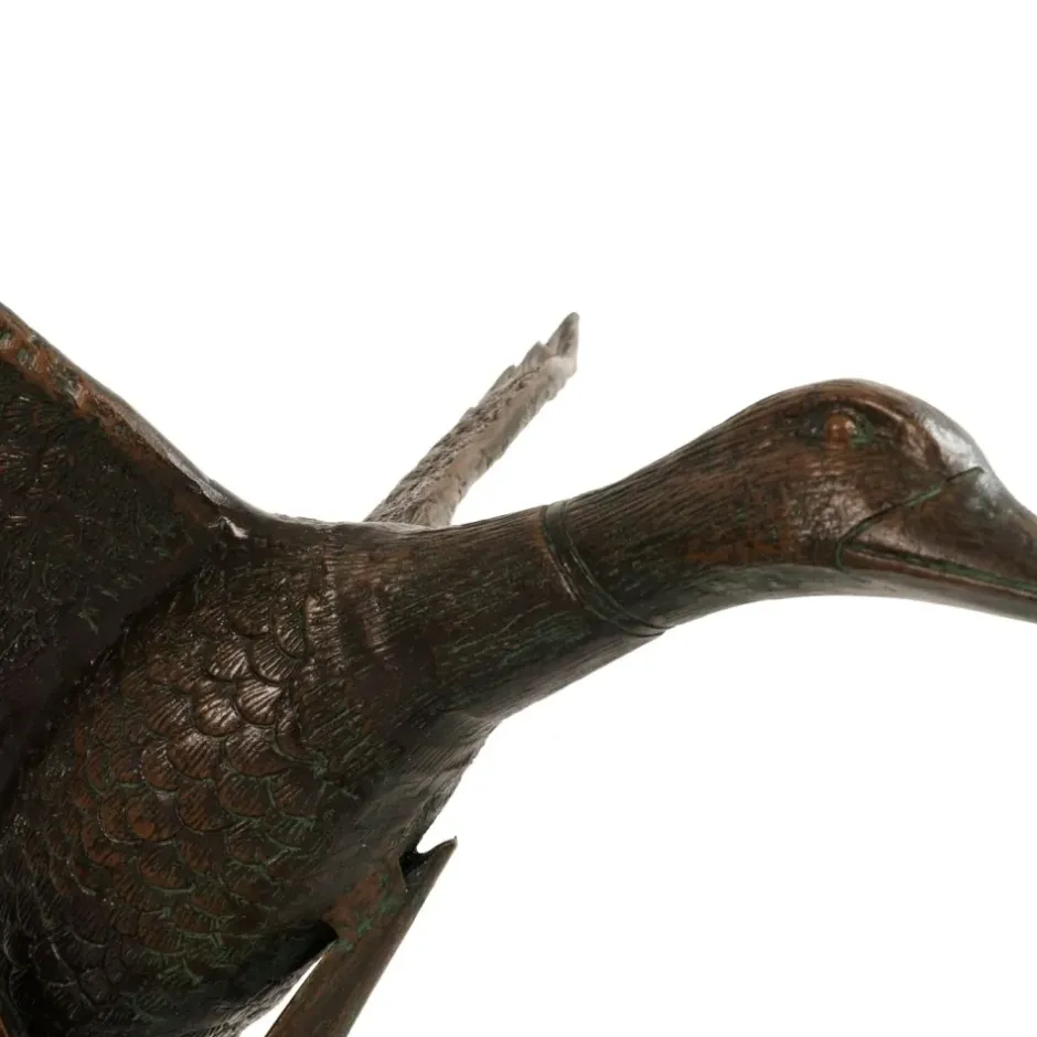 Statues & Sculptures Ducks^Flying Duck Bronze Metal Garden Ornament