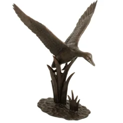 Statues & Sculptures Ducks^Flying Duck Bronze Metal Garden Ornament