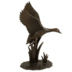 Statues & Sculptures Ducks^Flying Duck Bronze Metal Garden Ornament