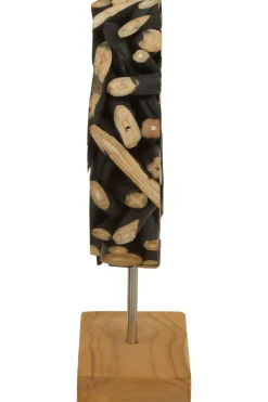 Statues & Sculptures Table Top|Abstract^Forest Orb 35cm Black Wood Indoor Sculpture