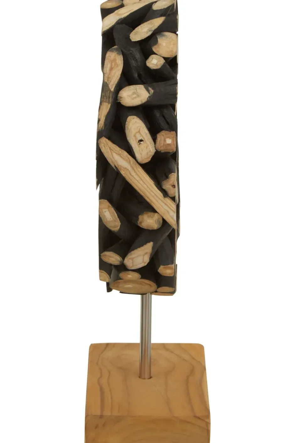 Statues & Sculptures Table Top|Abstract^Forest Orb 35cm Black Wood Indoor Sculpture