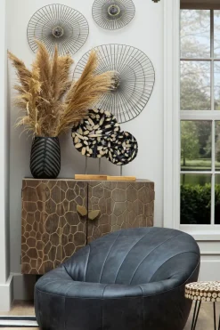 Statues & Sculptures Table Top|Abstract^Forest Orb 50cm Black Wood Indoor Sculpture