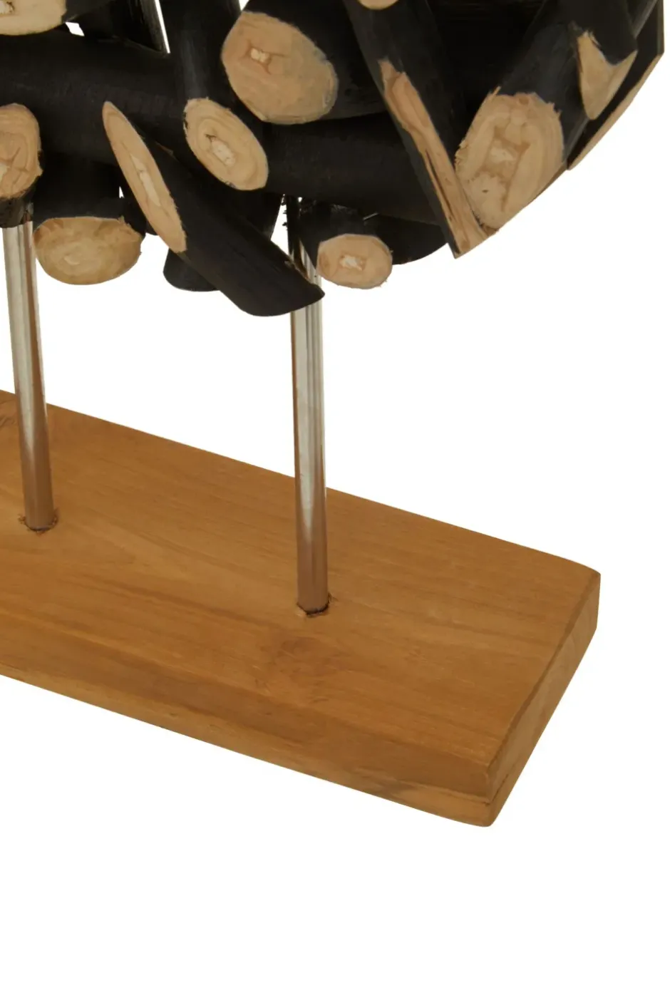 Statues & Sculptures Table Top|Abstract^Forest Orb 50cm Black Wood Indoor Sculpture
