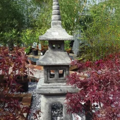 Statues & Sculptures Pagodas^Four Piece Japanese Pagoda Stone Garden Ornament