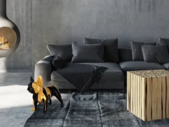 Statues & Sculptures Table Top|Floor Standing^French Bulldog 40cm Black Resin Indoor Sculpture