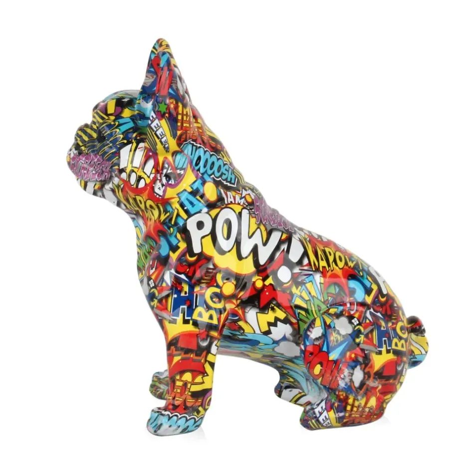 Statues & Sculptures Table Top|Animals^French Bulldog 30cm Comic Art Resin Indoor Sculpture