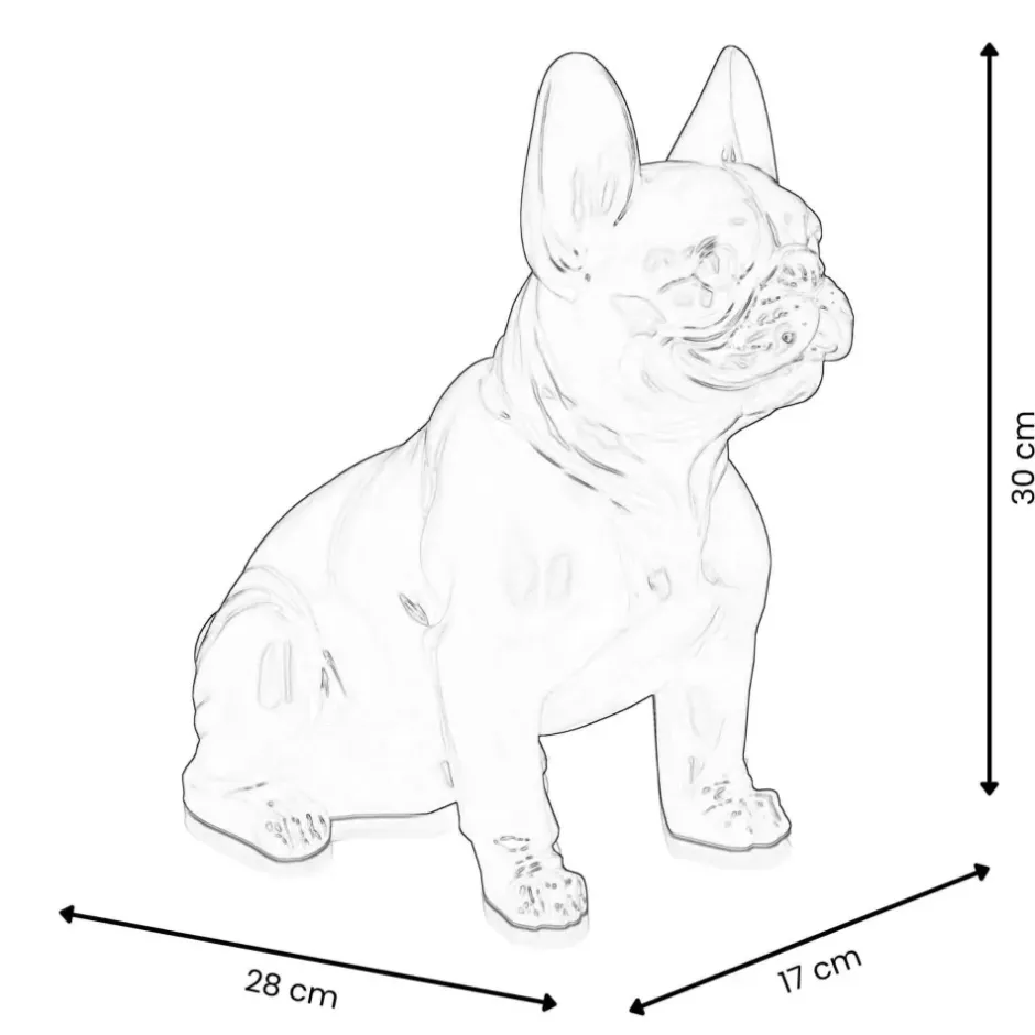 Statues & Sculptures Table Top|Animals^French Bulldog 30cm Comic Art Resin Indoor Sculpture