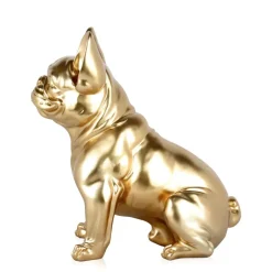 Statues & Sculptures Table Top|Floor Standing^French Bulldog 40cm Gold Resin Indoor Sculpture