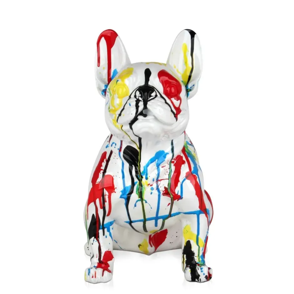 Statues & Sculptures Table Top|Floor Standing^French Bulldog 40cm Multicolour Resin Indoor Sculpture
