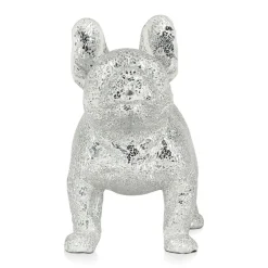 Statues & Sculptures Table Top|Floor Standing^French Bulldog 38cm Silver Resin Indoor Sculpture
