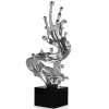 Statues & Sculptures Floor Standing|Abstract^Frozen Motion 86cm Silver Resin Indoor Sculpture