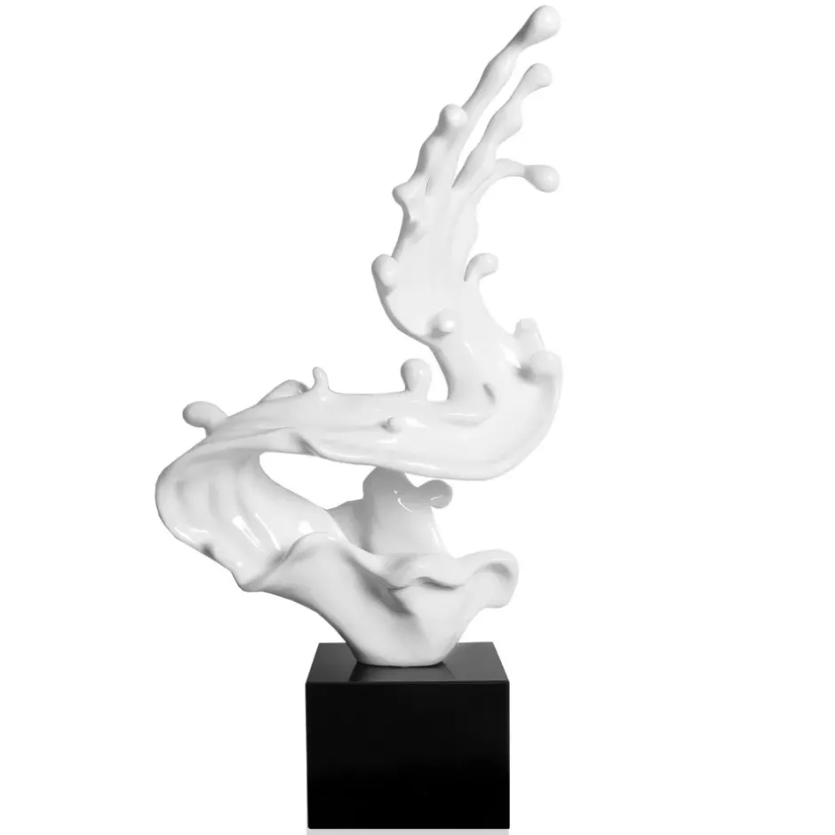 Statues & Sculptures Floor Standing|Abstract^Frozen Motion 86cm White Resin Indoor Sculpture