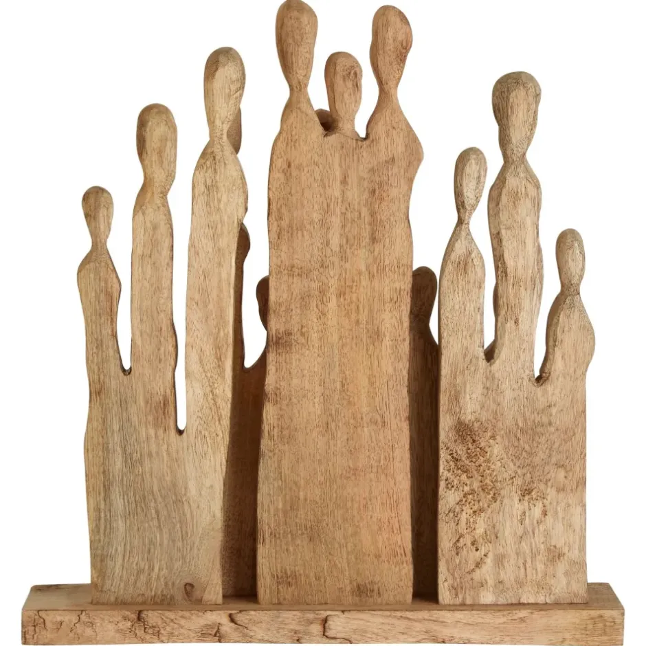 Statues & Sculptures Table Top|Abstract^Fusion of Souls 49cm Wood Indoor Sculpture