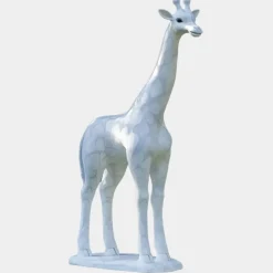 Statues & Sculptures Wildlife|Modern^Gigantic Giraffe 350cm White Marble Garden Statue v2