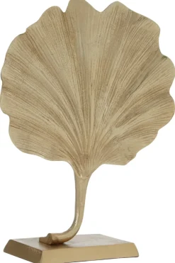 Statues & Sculptures Table Top|Contemporary^Ginkgo Leaf 28cm Gold Metal Indoor Sculpture