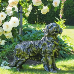 Statues & Sculptures Dogs^Golden Retriever Dog Bronze Metal Garden Statue