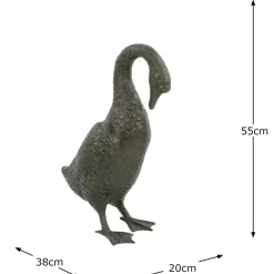 Statues & Sculptures Goose^Goose 55cm Bronze Metal Garden Ornament