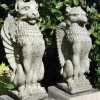 Statues & Sculptures Lions|Griffins^Gothic Griffin & Lion Stone Garden Statues