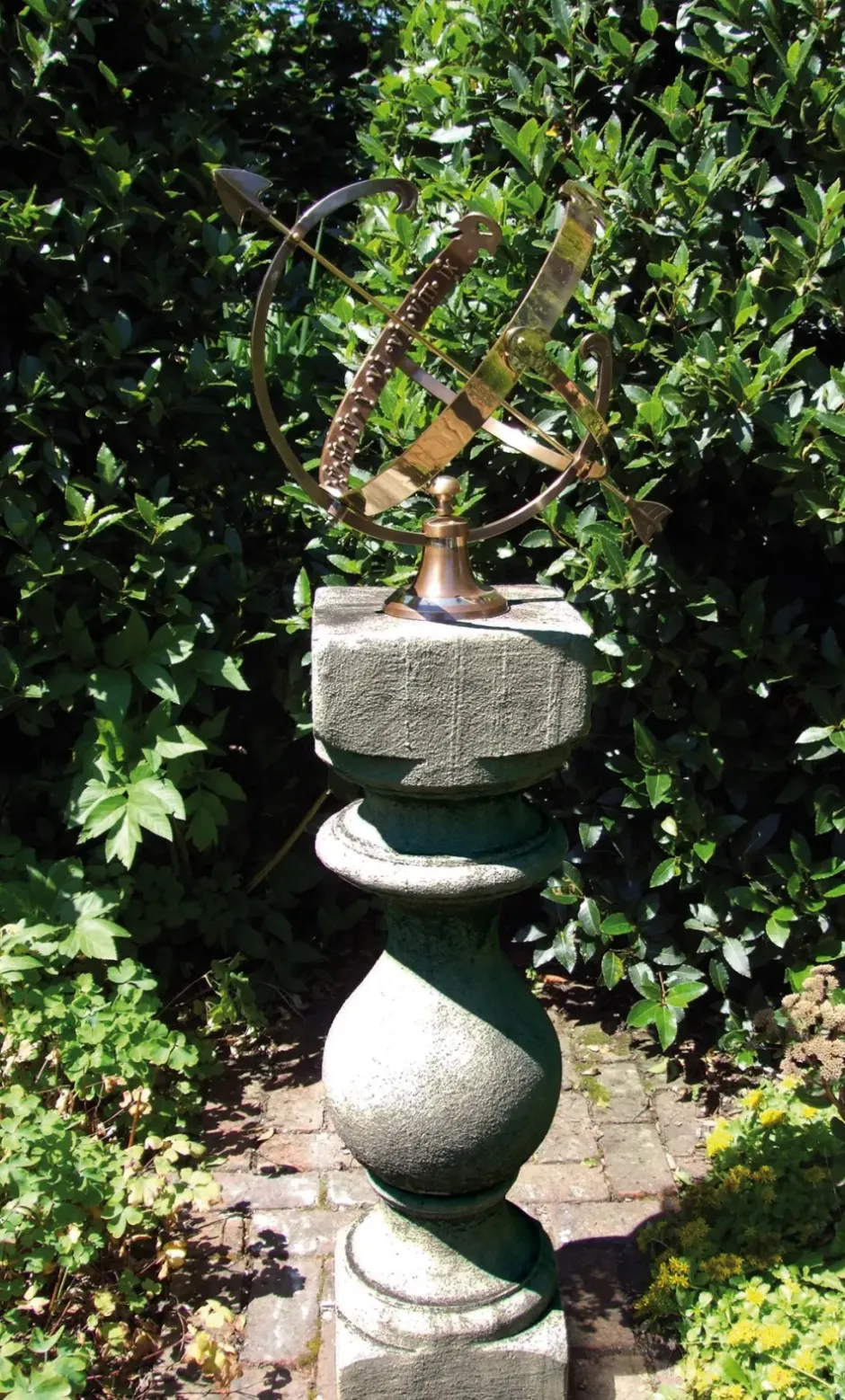 Statues & Sculptures Armillary Sundials^Grand Baluster Armillary Stone Garden Sundial