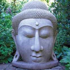 Statues & Sculptures Buddha^Grand Buddha Head Stone Garden Statue